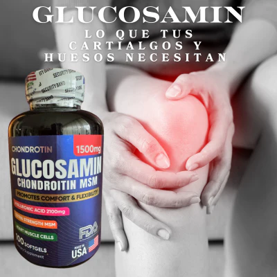 Glucosamina + Ácido hialurónico / Máxima potencia para articulaciones fuertes y sin dolor.