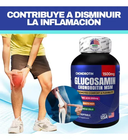 Glucosamina + Ácido hialurónico / Máxima potencia para articulaciones fuertes y sin dolor.